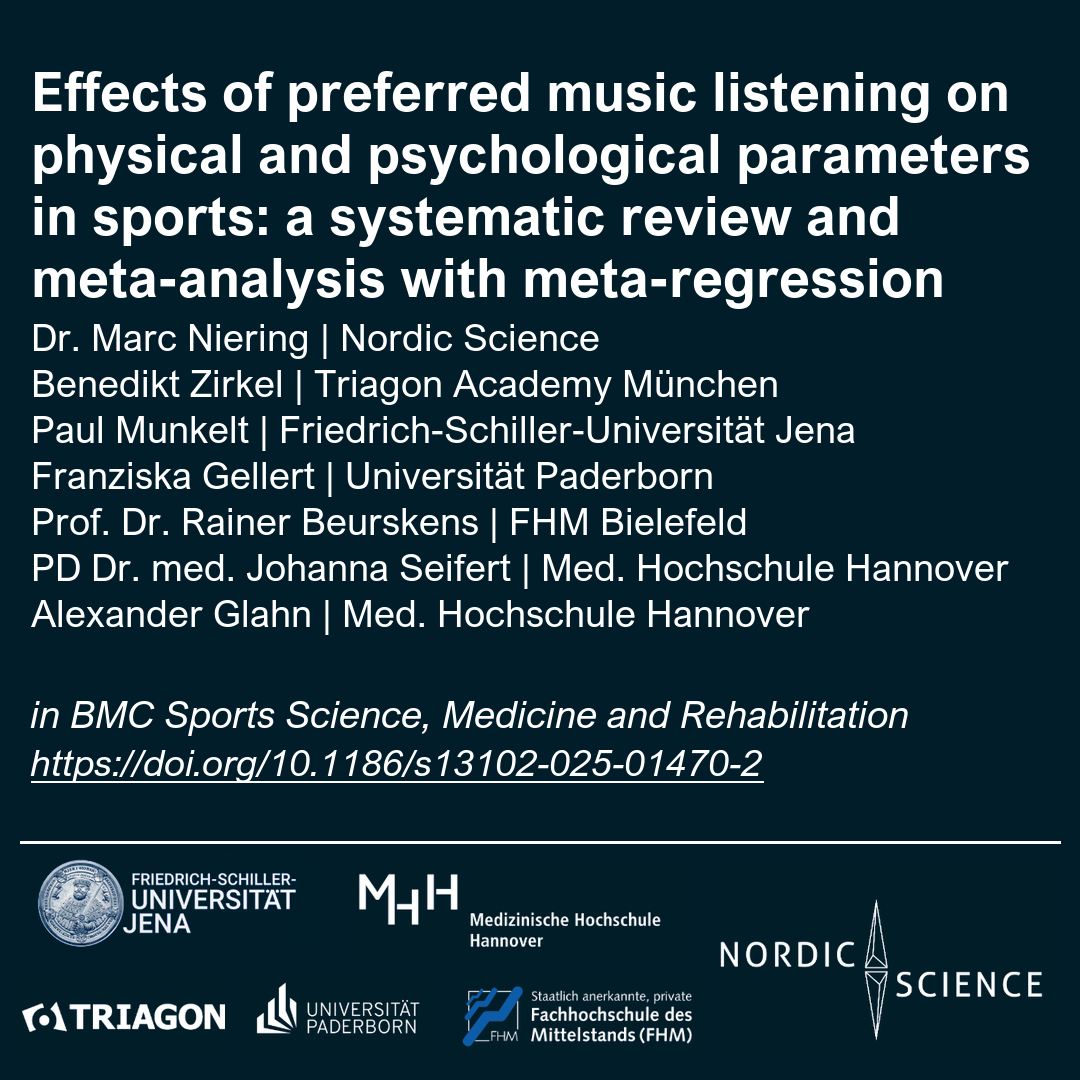 Effects of preferred music listening on physical and psychological parameters in sports