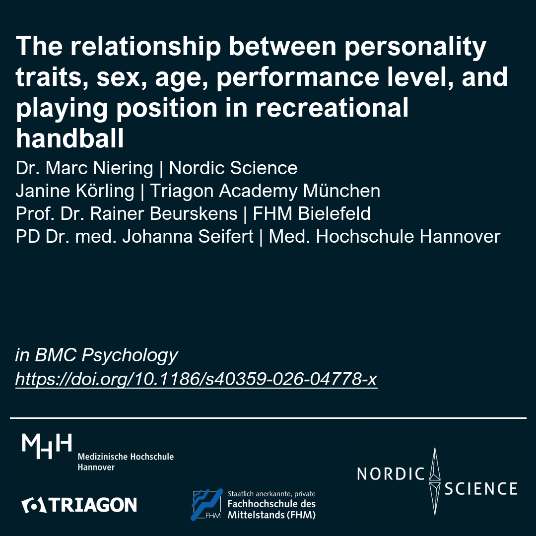 The relationship between personality traits and characteristics in recreational handball